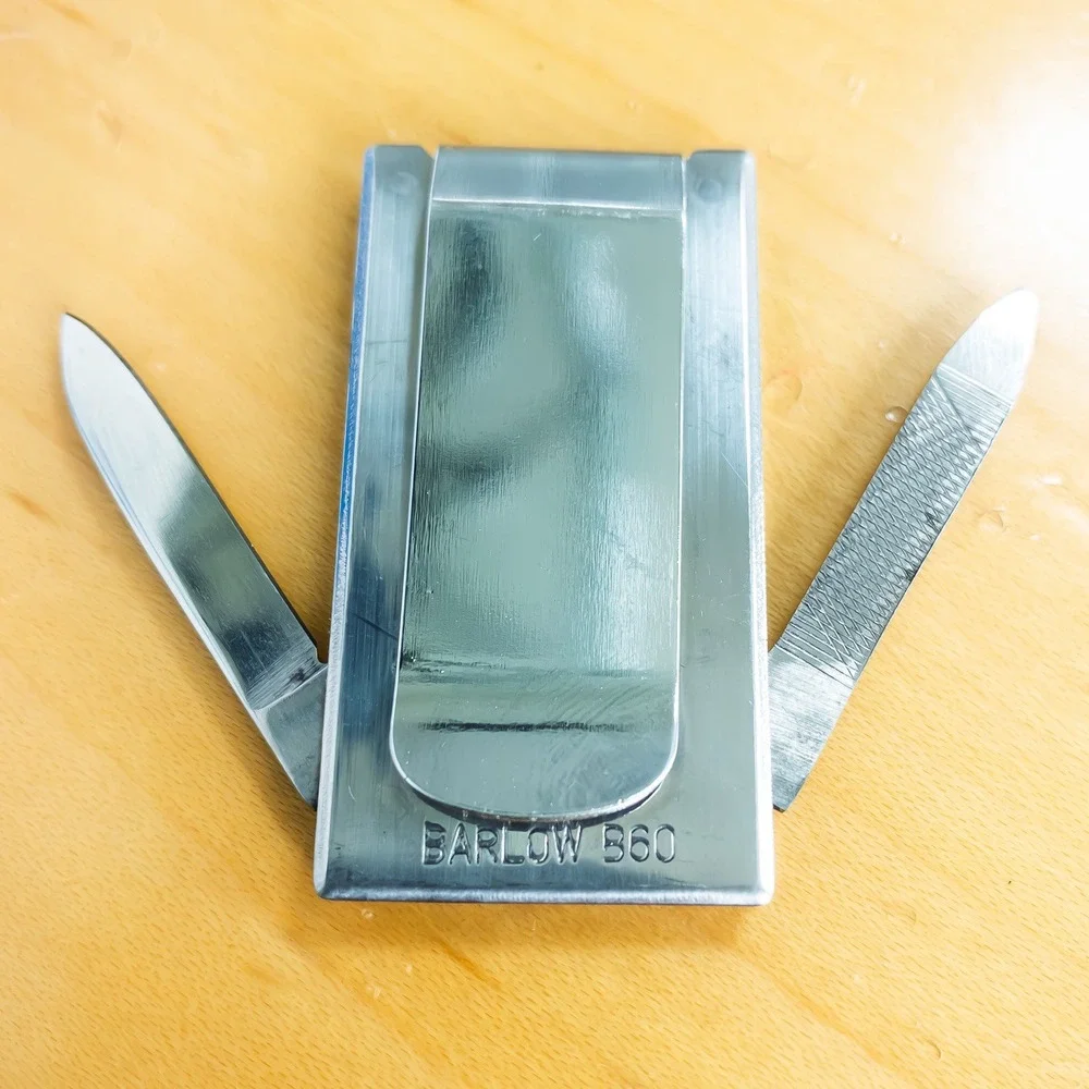 Vintage Whirlpool Corporate Money Clips & Knife‎ Set Multi Tool Stainless Steel